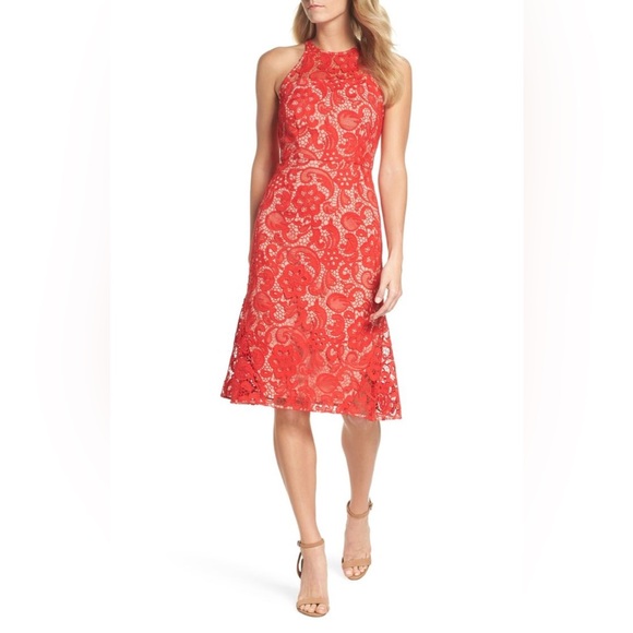 Red Lace Dress nwot - Picture 1 of 3